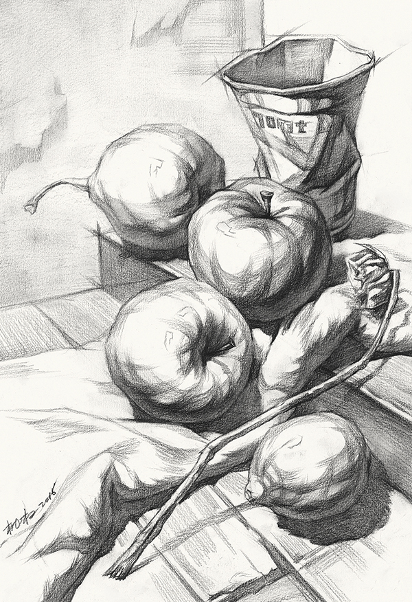 素描靜物作品
