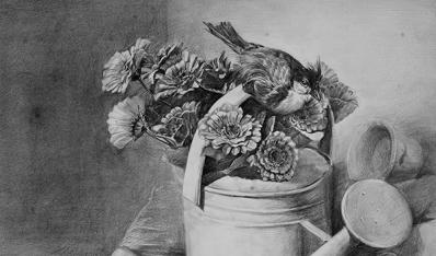 學生素描靜物作品