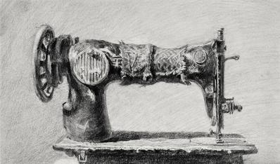 學生素描靜物作品