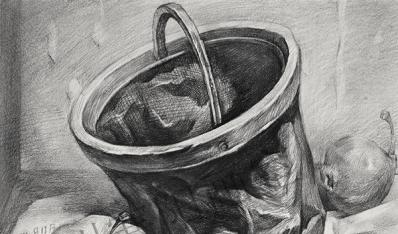 水果水桶油畫素描靜物老師作品