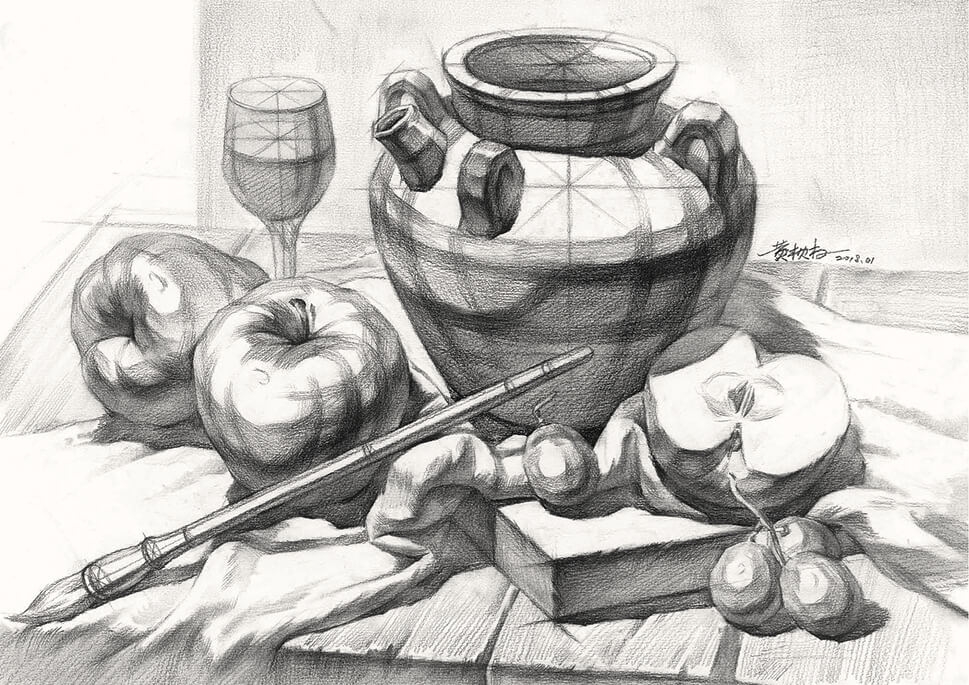 素描靜物作品