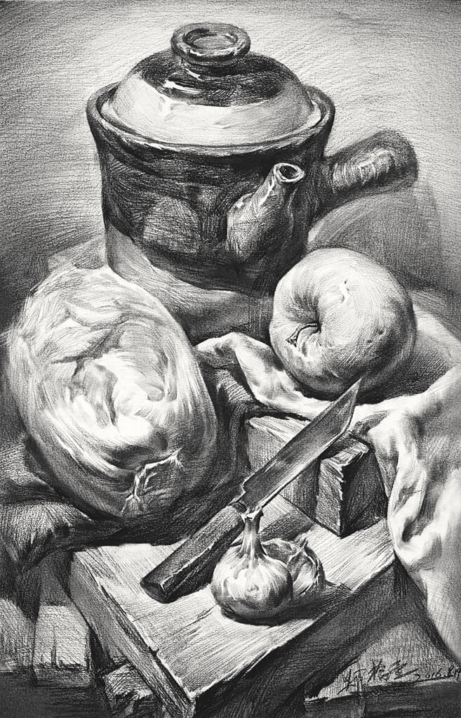 素描靜物作品